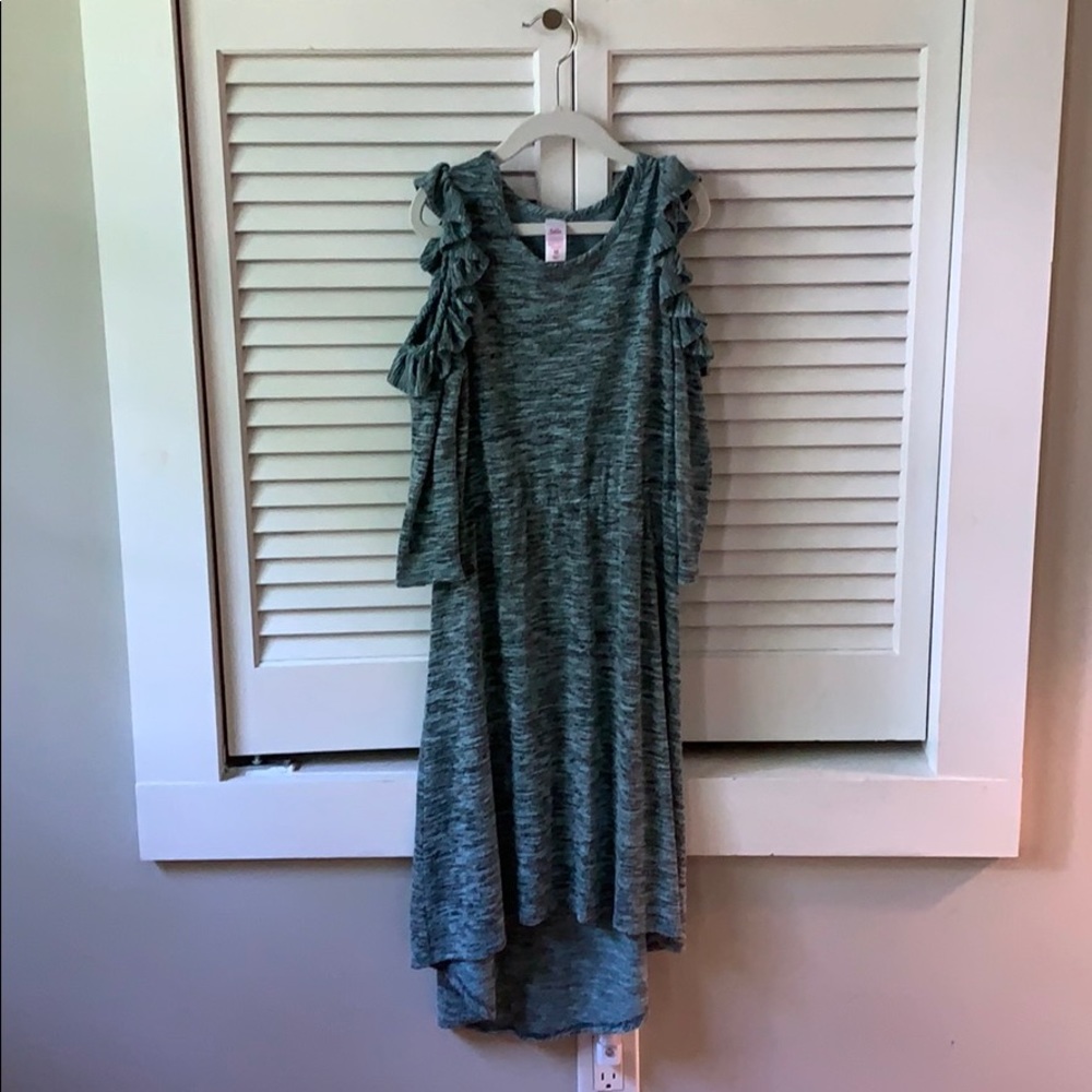 Blue Off Shoulder Dress